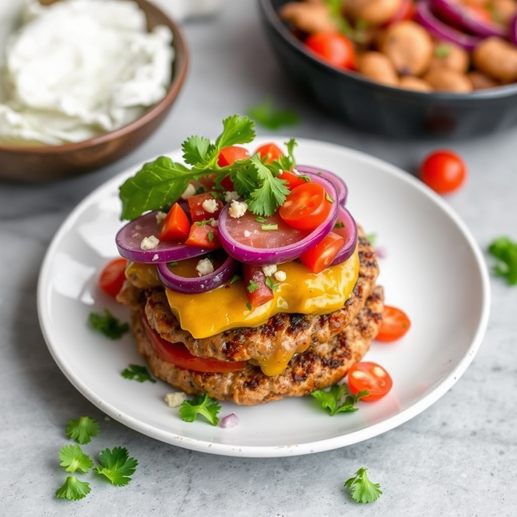 Marokkansk burger- og salat
