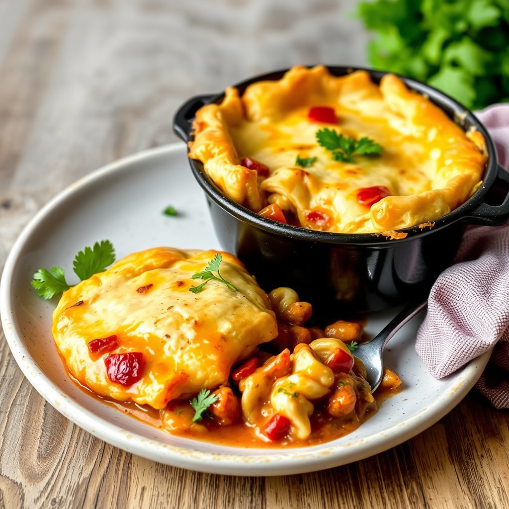 Marokkansk kyllingpai med oliven og rosiner