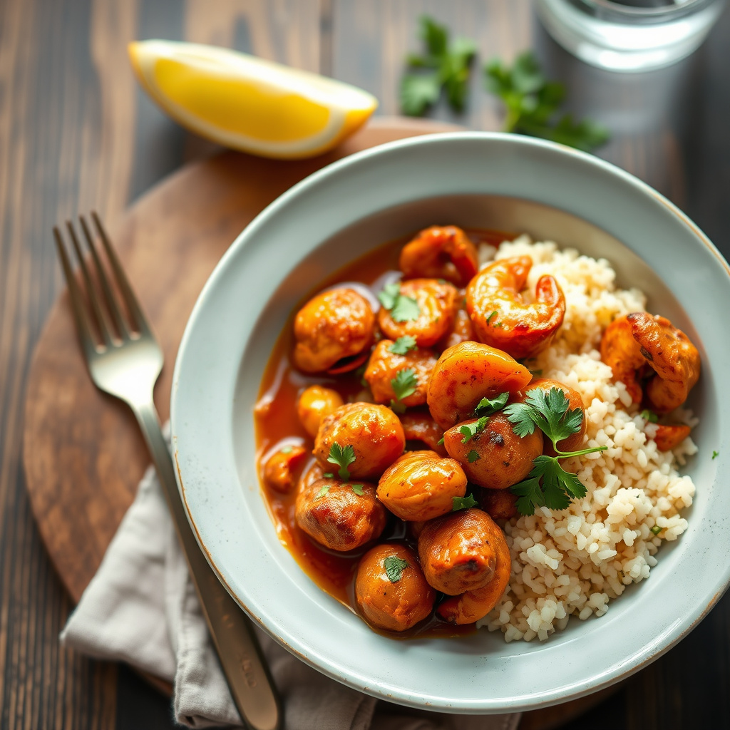 Marokkansk sjømatgryte med couscous