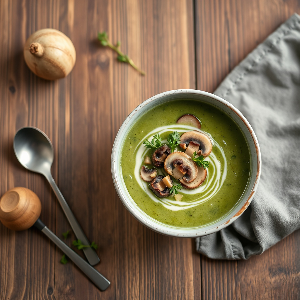 Matcha- og soppsuppe