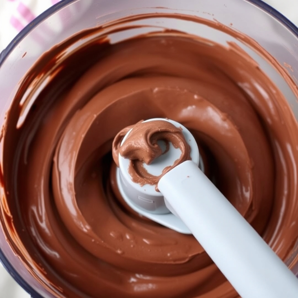 Matprosessor sjokoladekrem med pisket krem