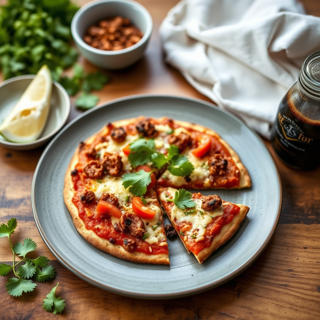 Meksikansk chorizo-pizza (Tlayuda)