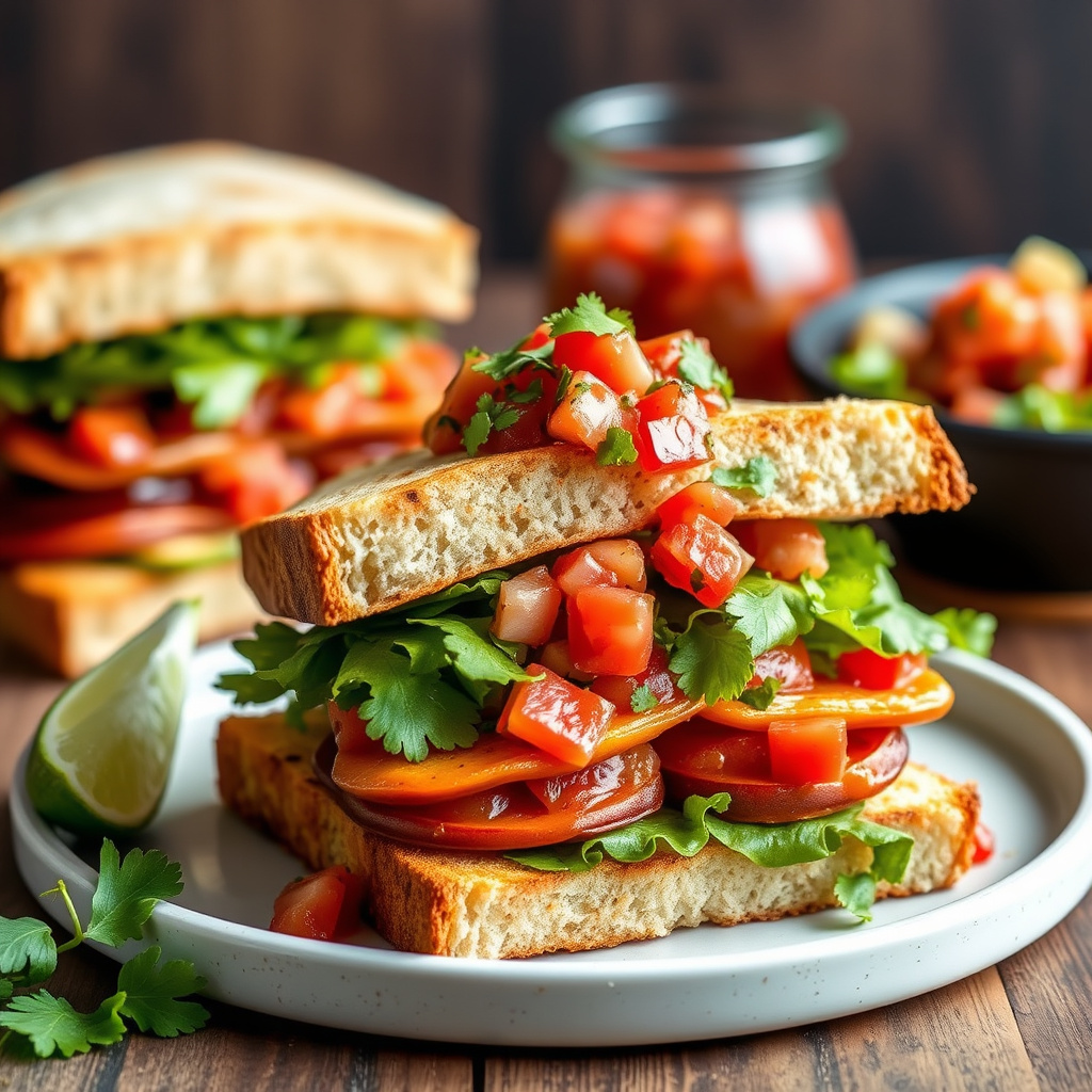 Mexicanske BLT-er med krydret salsa