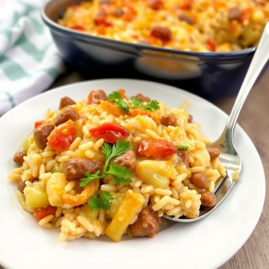 Min mors pølse- og risgrateng