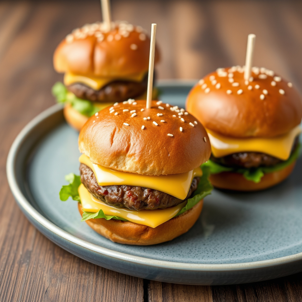 Mini cheeseburgere