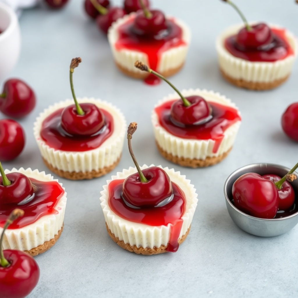 Mini Cherry Cheesecakes