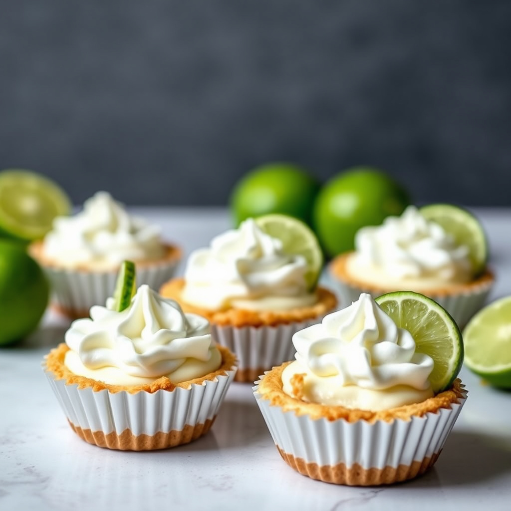 Mini frosne nøkkel-lime-paier