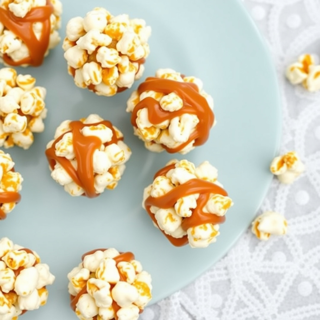 Mini karamell-apple popcornkuler