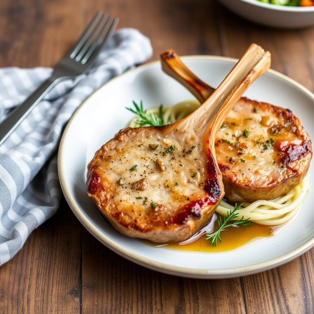 Minnesota svinekoteletter med villris og sopp