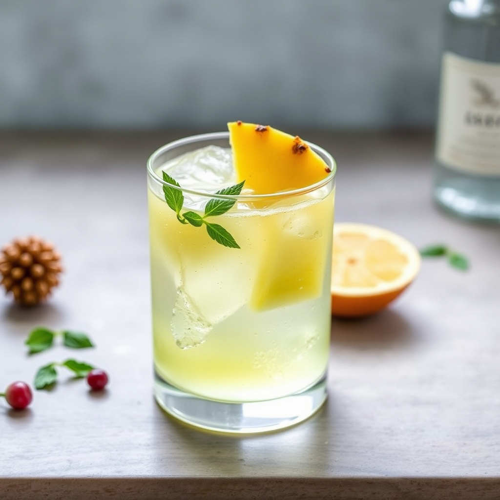 Mintet ananas ginblomst