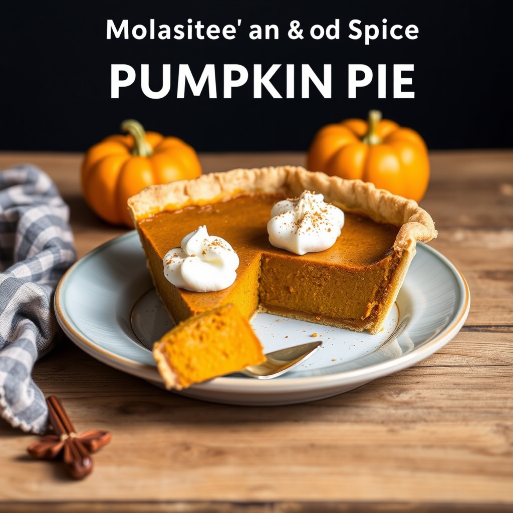Molasses- og krydderkake med gresskarpai