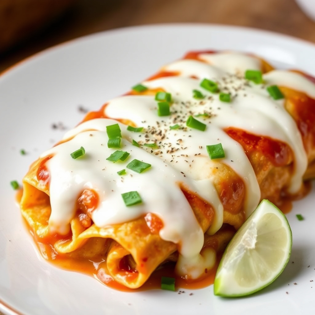 Monster-sour cream-enchiladas