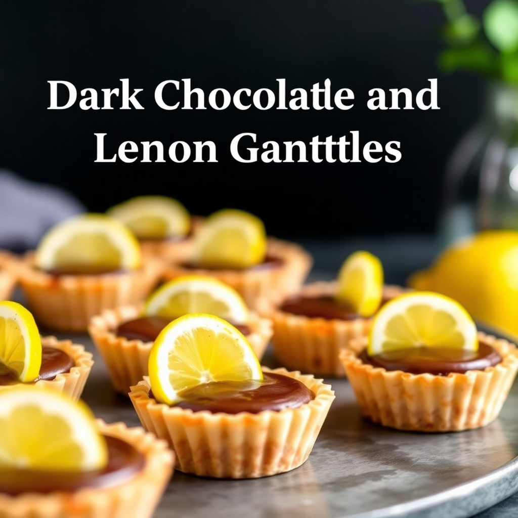 Mørk sjokolade- og sitronganache-tartletter
