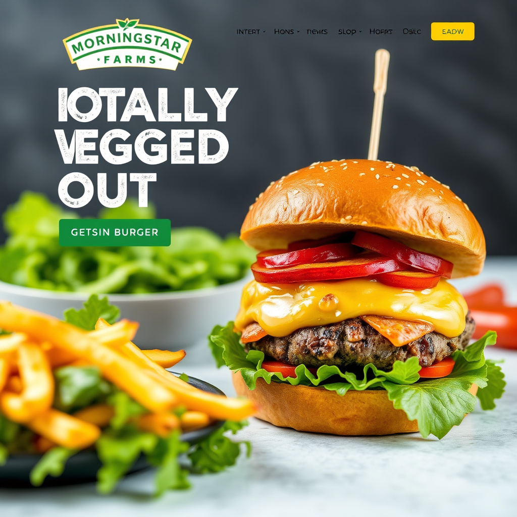 Vegetarburger med squash og dillsaus