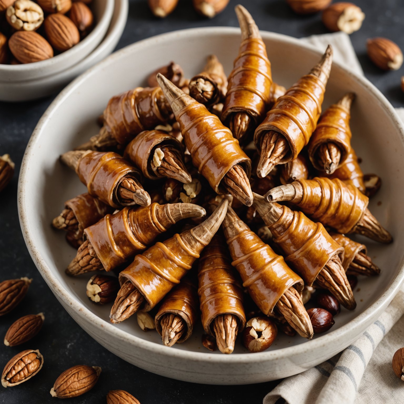 Mors nøttehorn med valnøttfyll