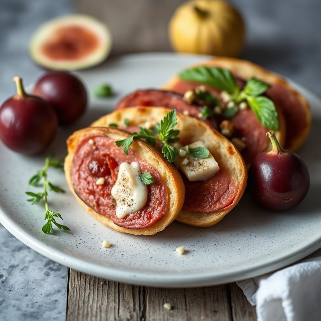 Mortadella og fiken focaccianini
