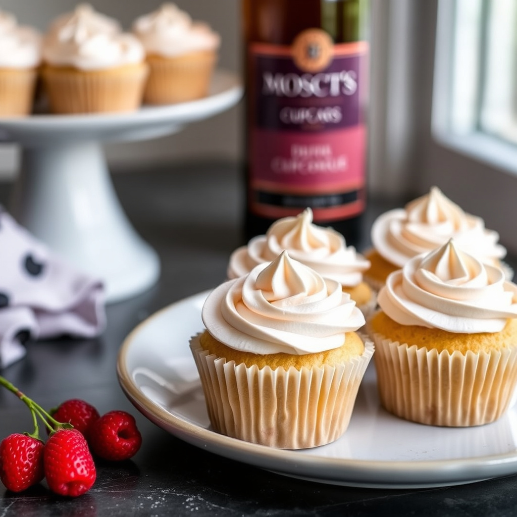 Moscato-kaker med Duff's sveitsiske marengs-smørkrem