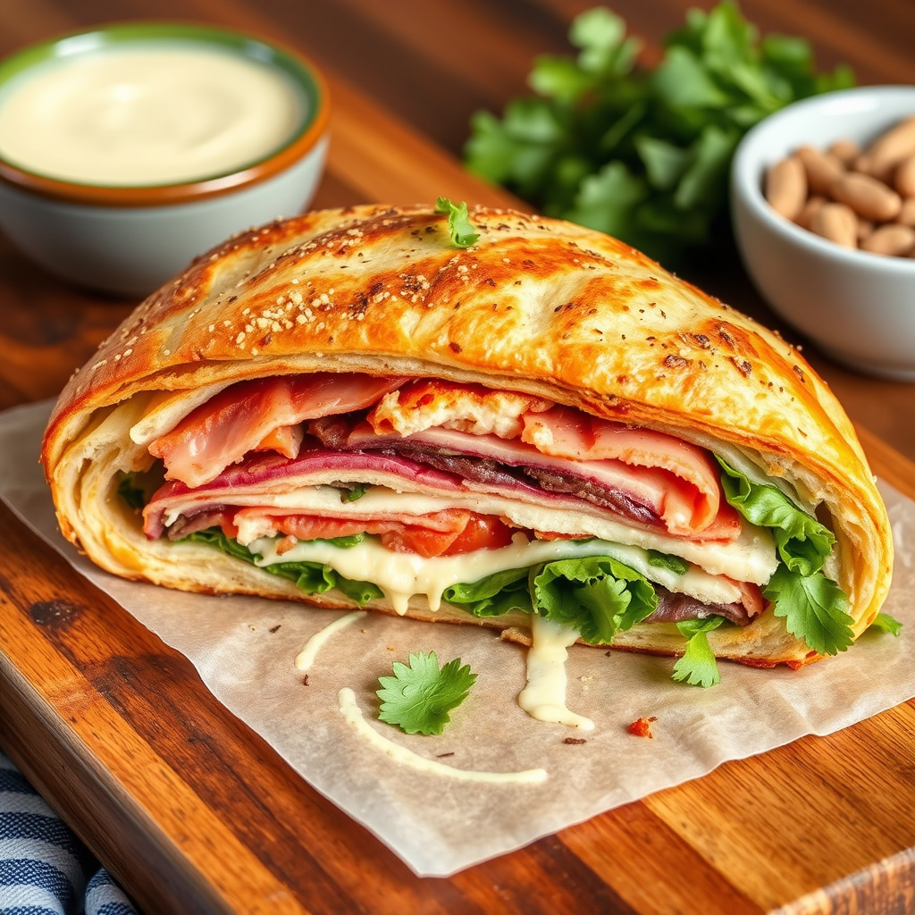 Muffuletta Calzone
