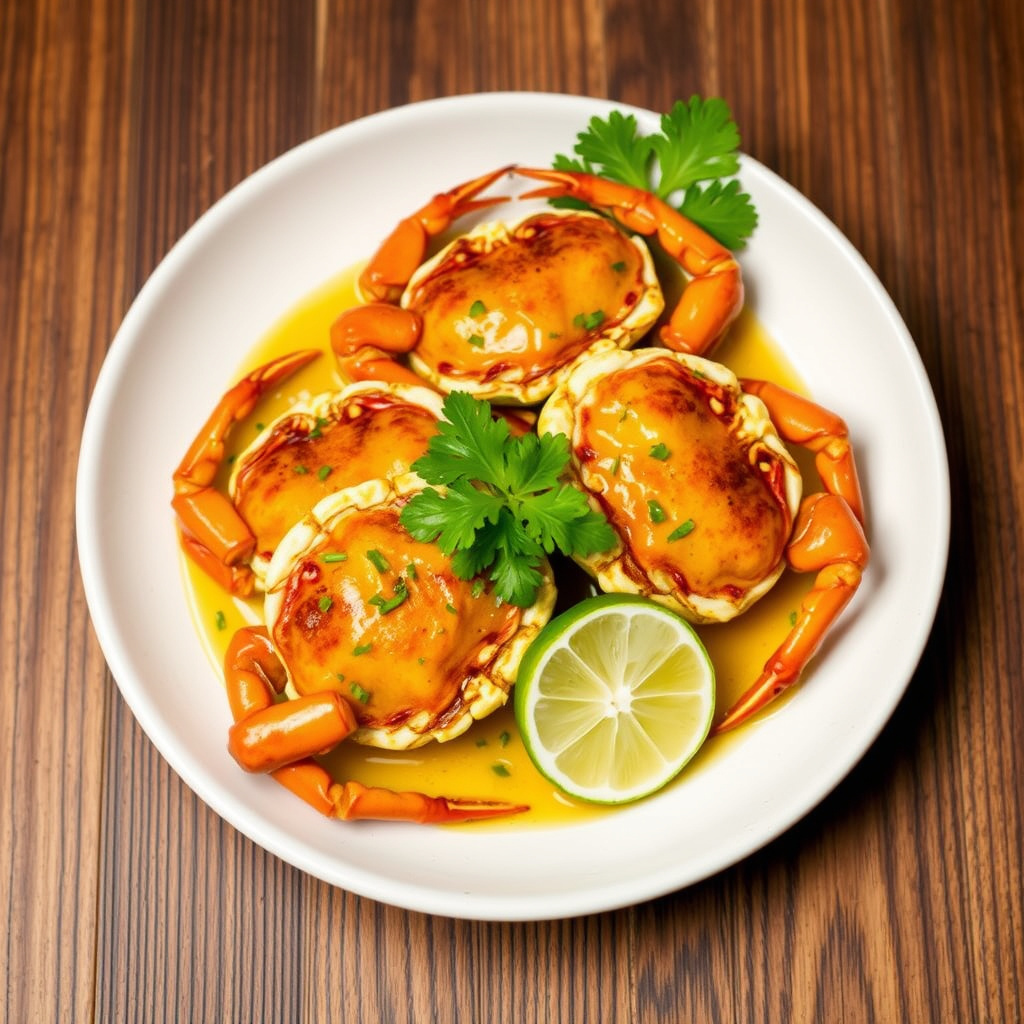 Sprø soft-shell krabber med limesaus