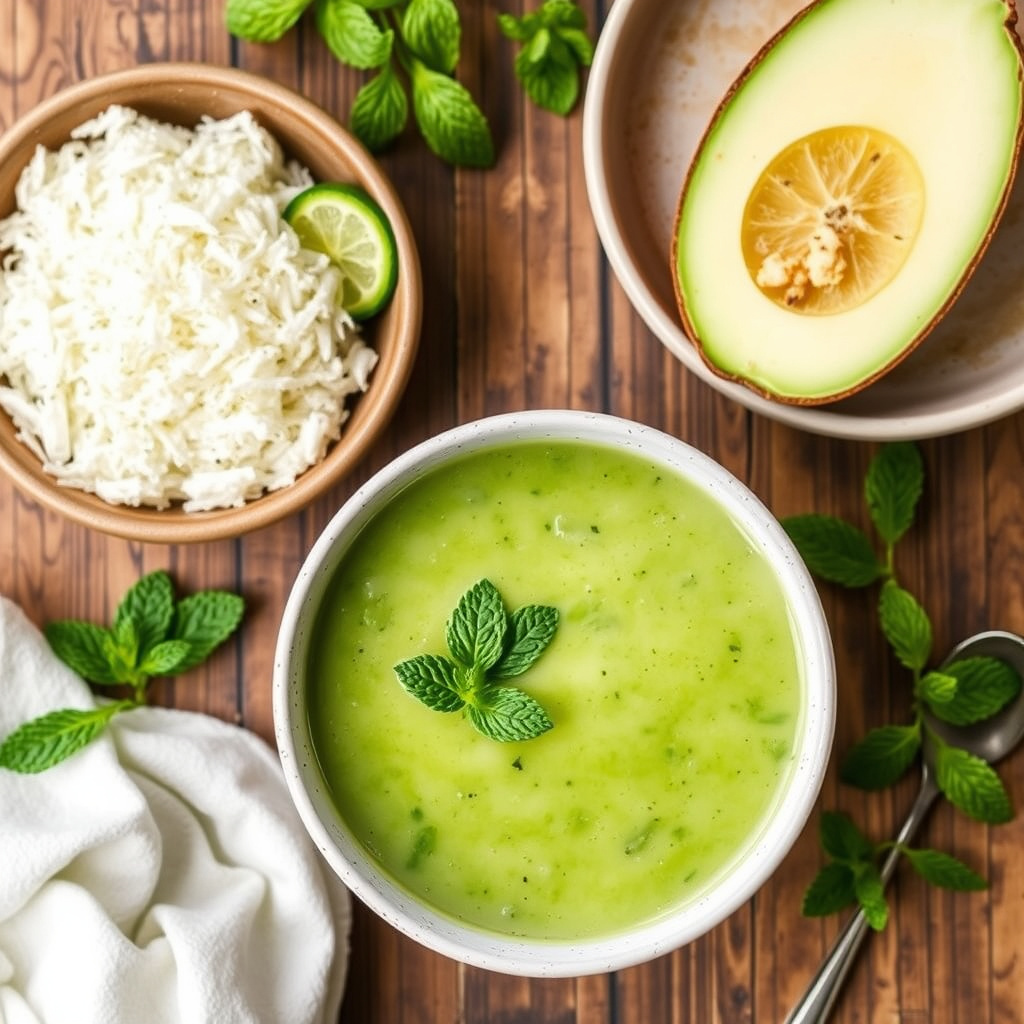 Mynt- og agurksuppe
