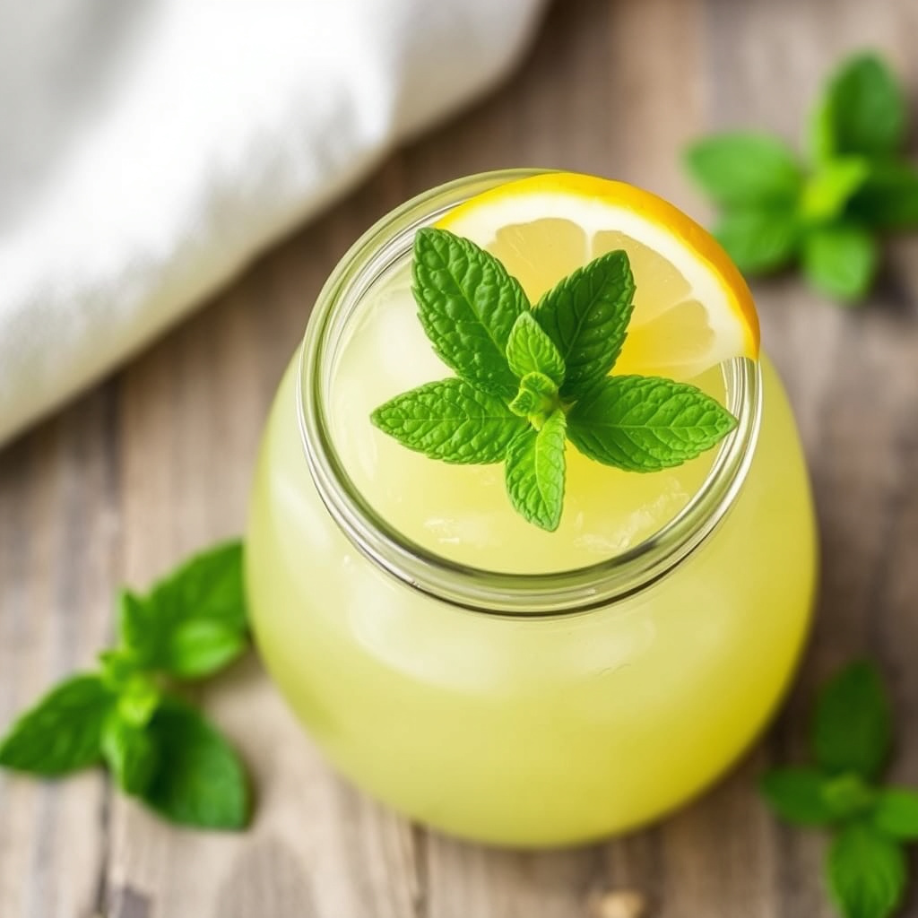Mynt- og sitronsirup