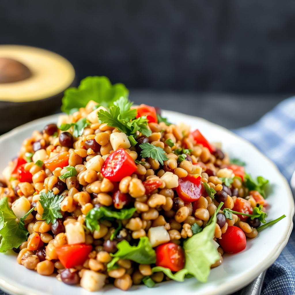 Næringsrik linse-salat