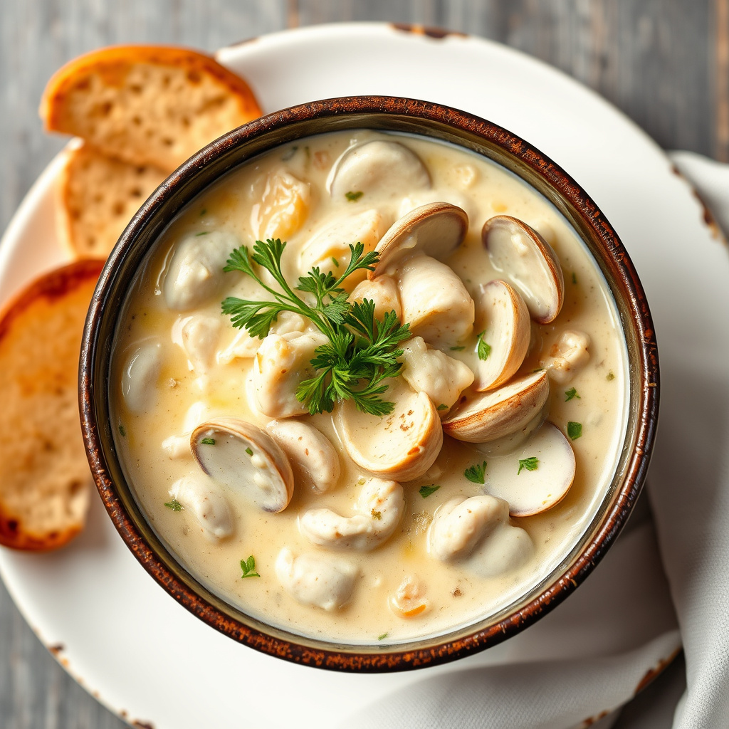 Neelys clam chowder