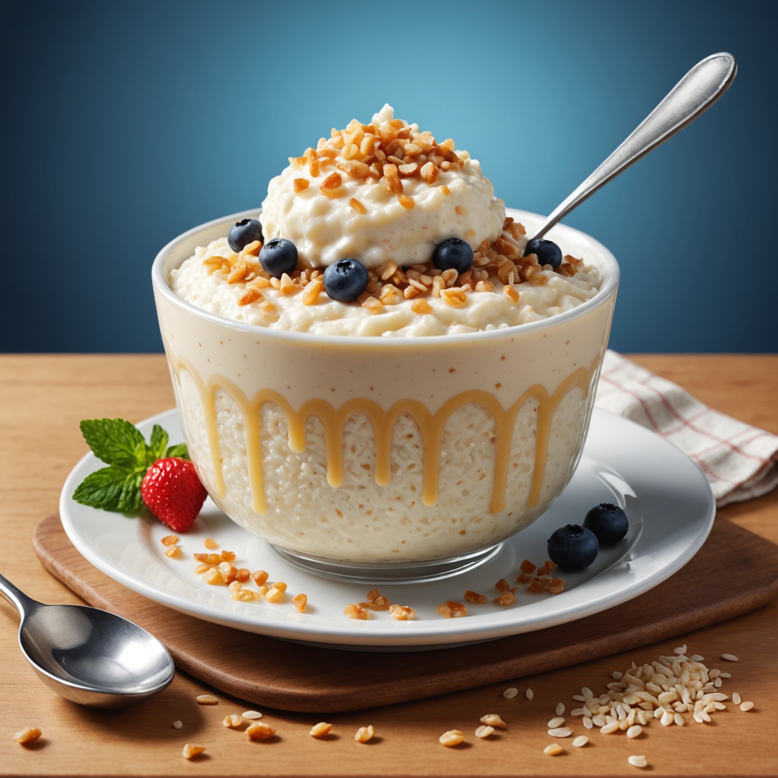 Kremet rispudding med rosiner