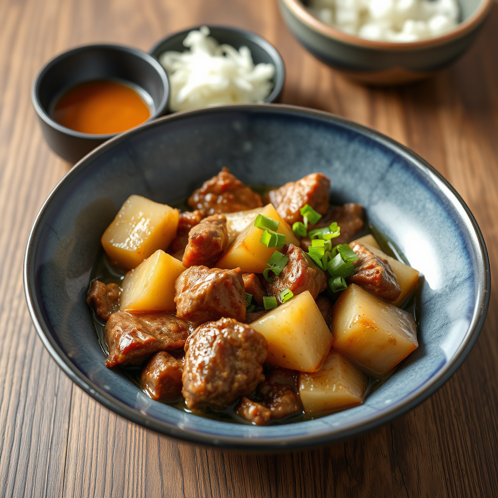 Nikujaga (japansk stil med kjøtt og poteter)