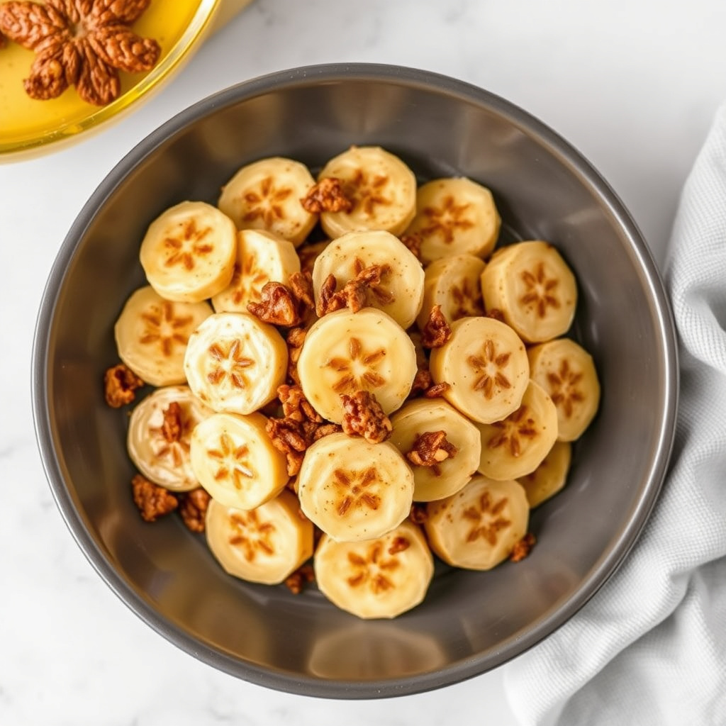 Nøtteaktige krydrede bananer