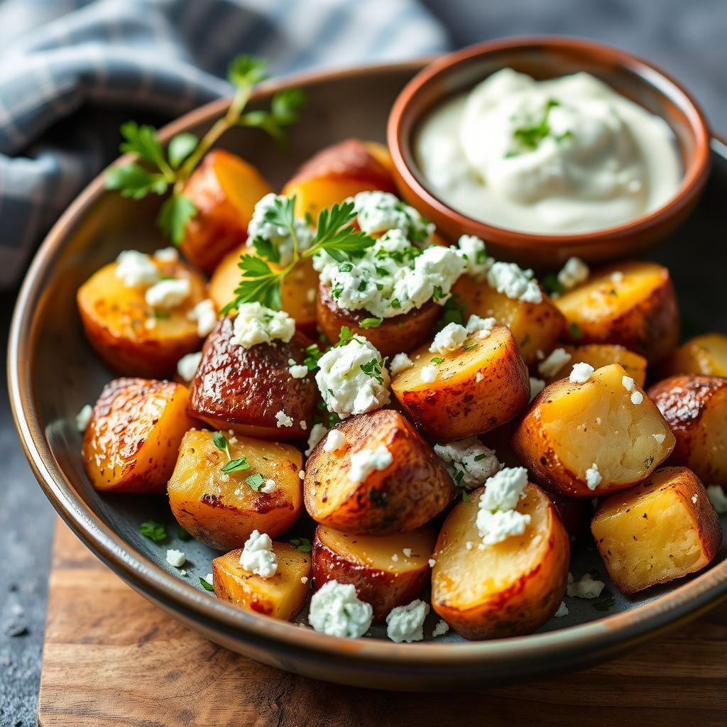 Nye poteter med fetaost