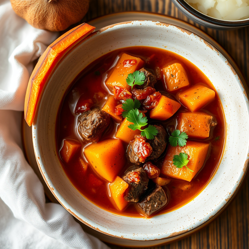 Okse- og gresskarsuppe