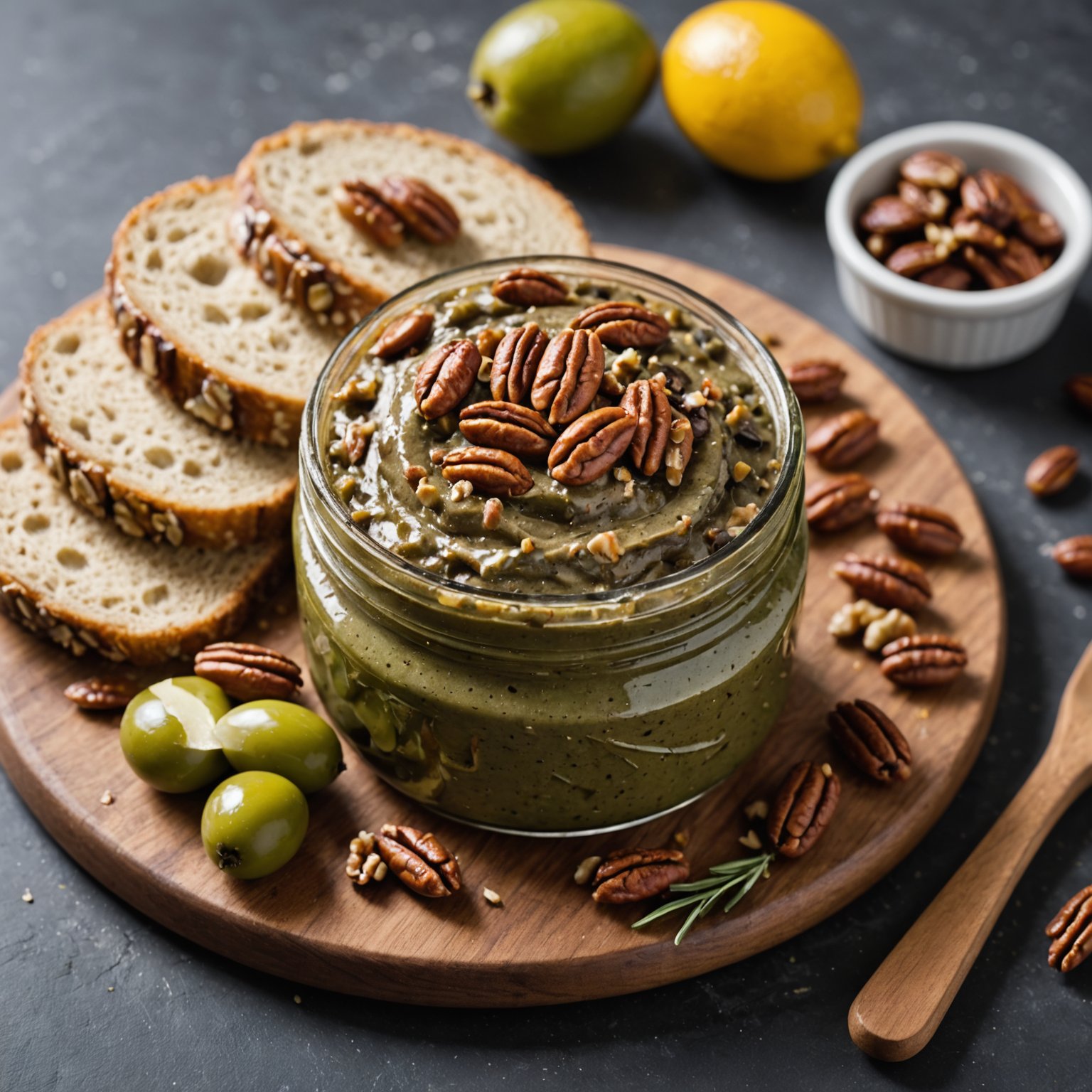 Olive- og pekannøttspredning