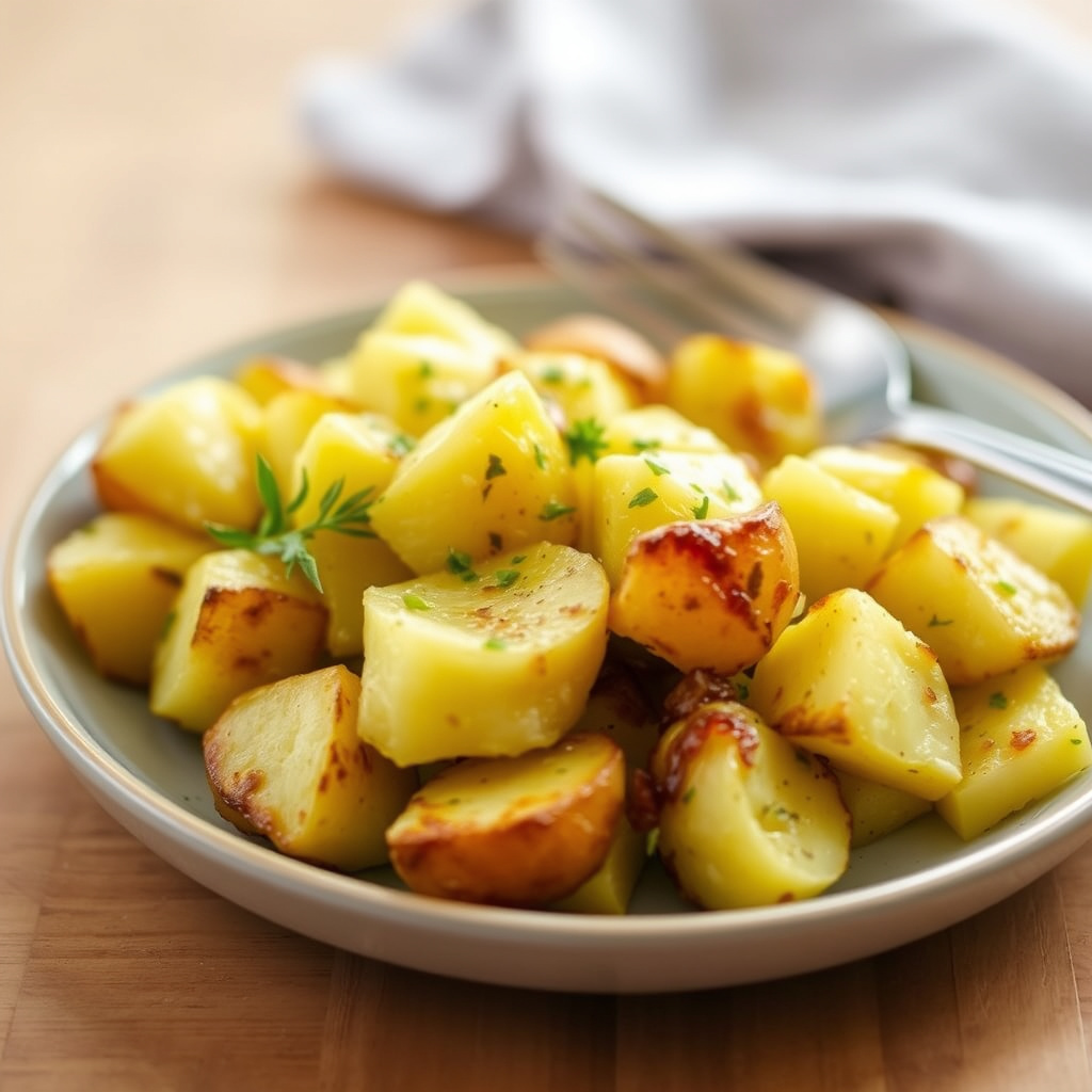 Olivenolje, knuste poteter