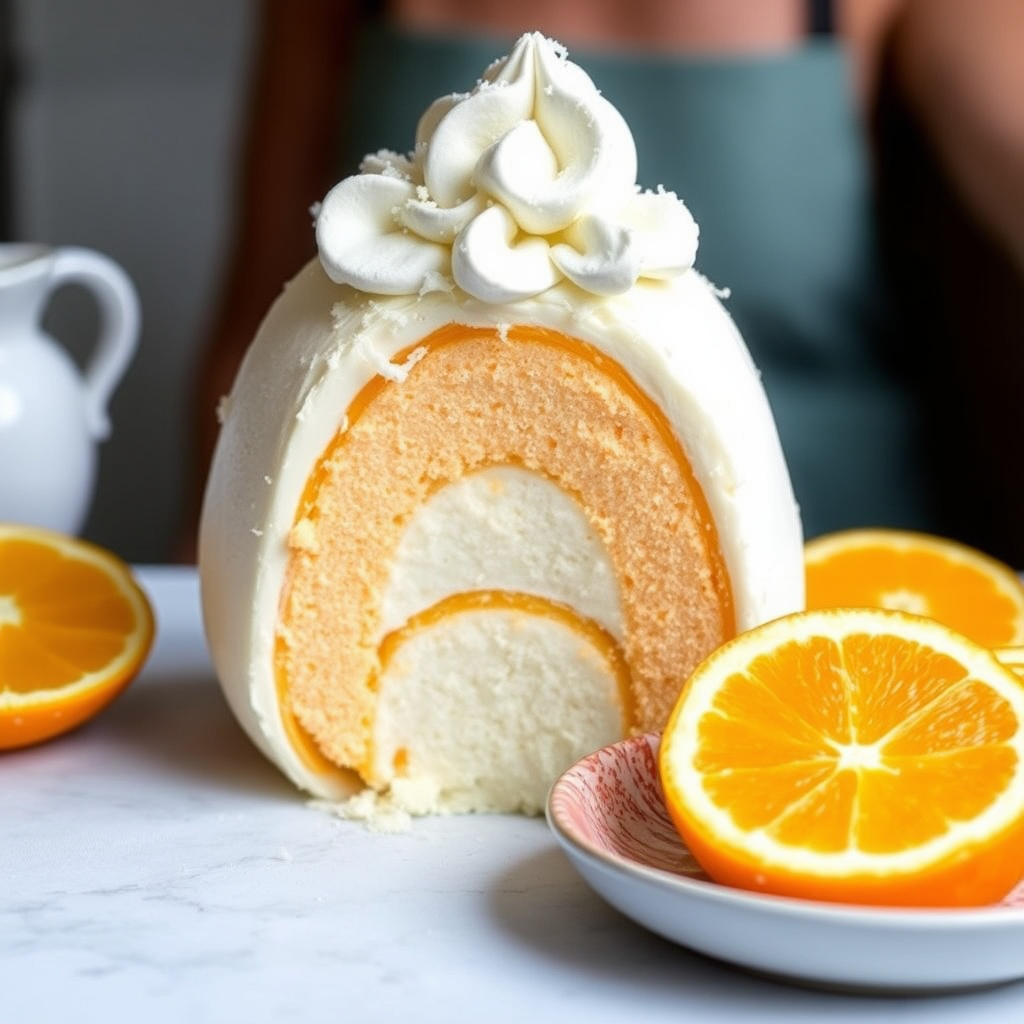 Oransje sherbetbombe