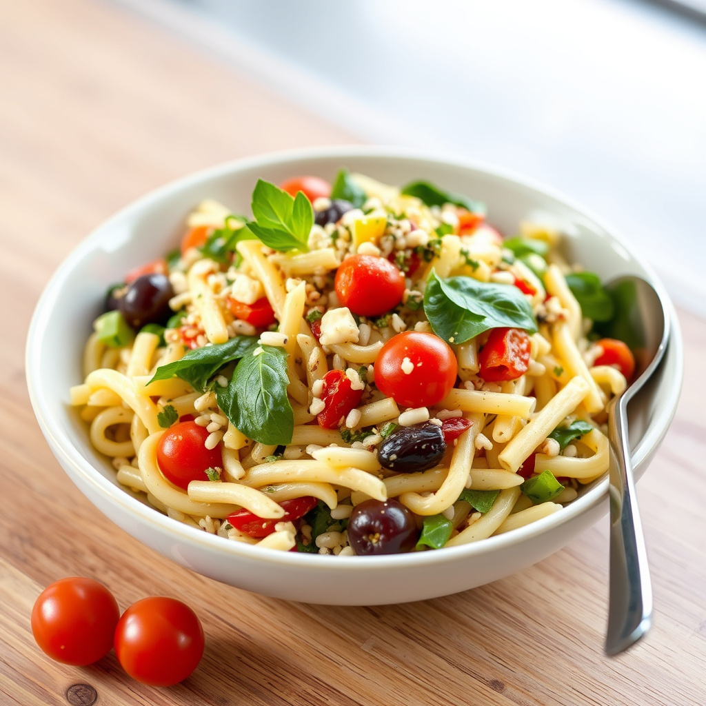Orzo-pastasalat