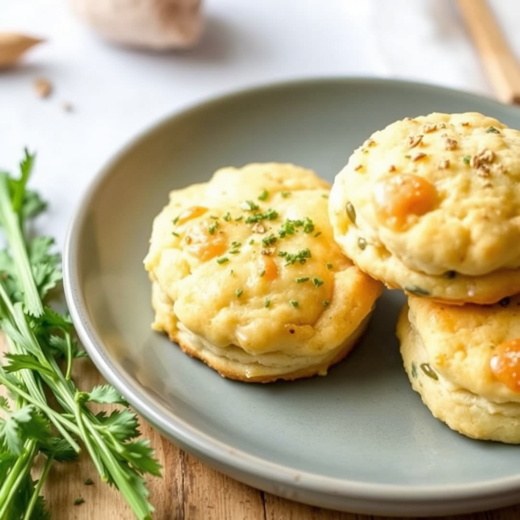 Ost og hvitløkskjeks I