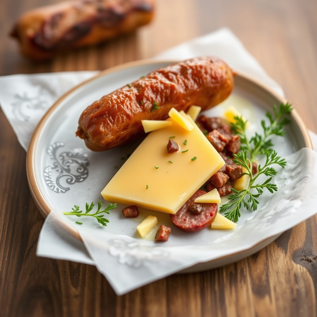 ost og villsvinepølse