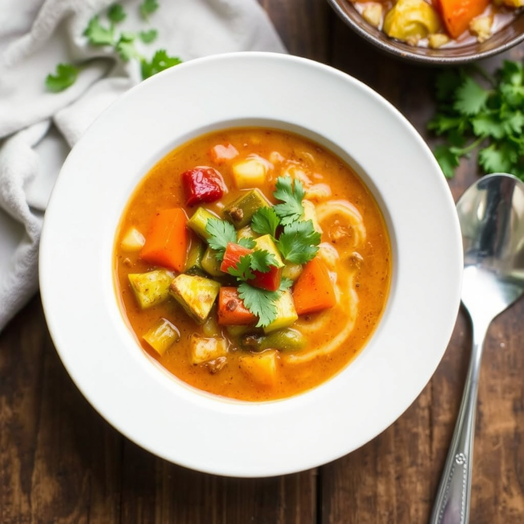 Ovnsbakt grønnsakssuppe