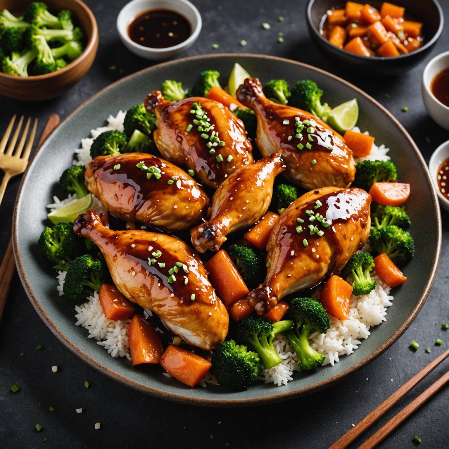 Ovnsbakt kylling med teriyaki