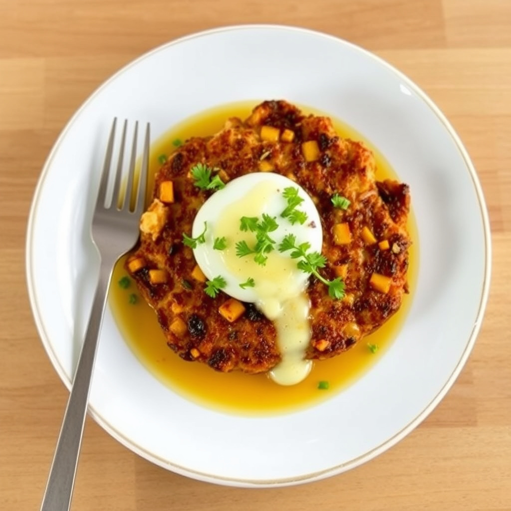 Oyster-maisfritter med tre-vinagre-emulsjon