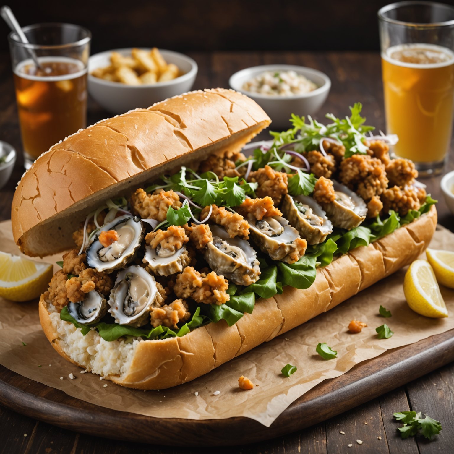Oyster Po' Boy-sandwich