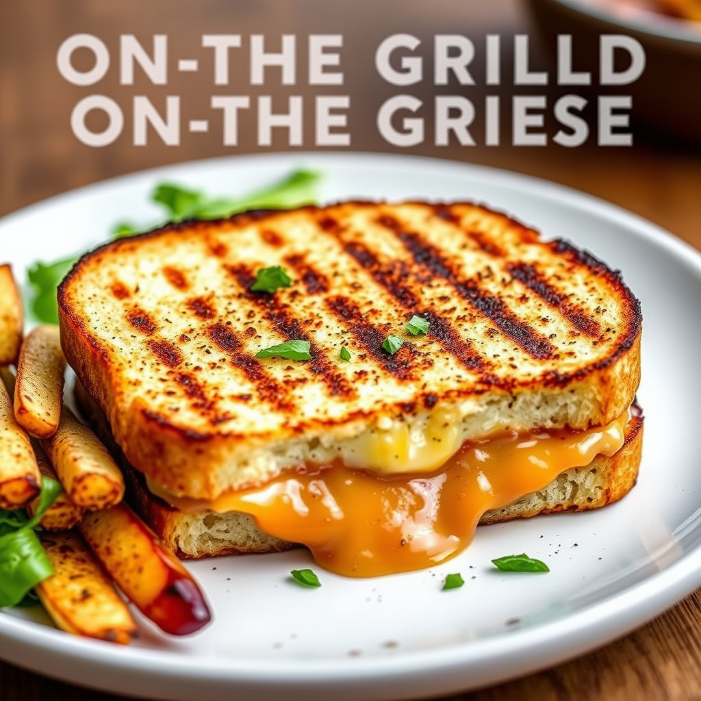 På grillen Grillet ost