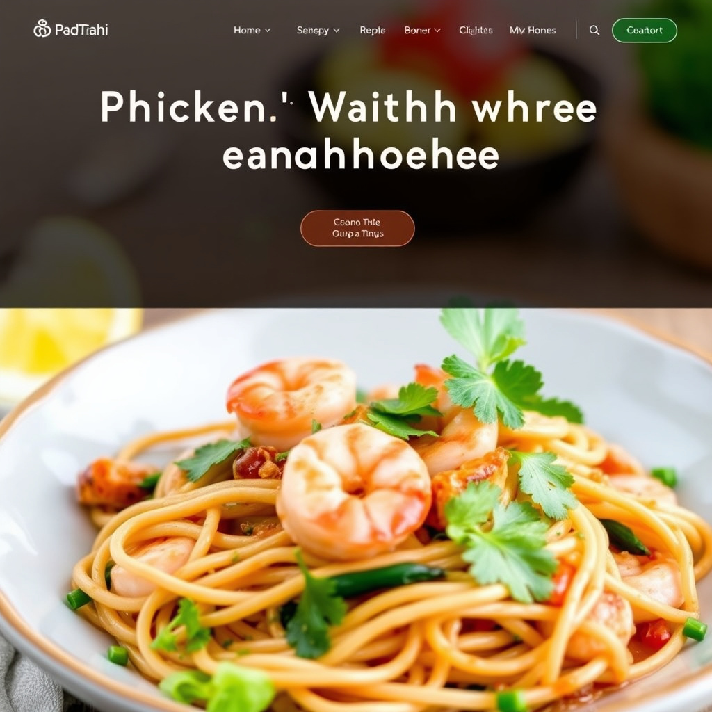 Pad Thai med kylling og reker