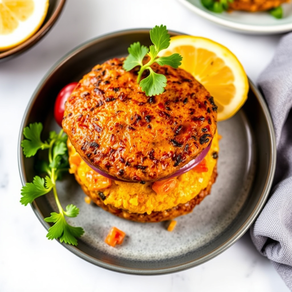 Paellaburgere med kylling og chorizo