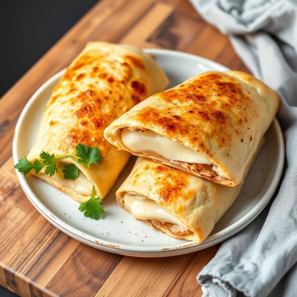 Pære- og provolone-calzone