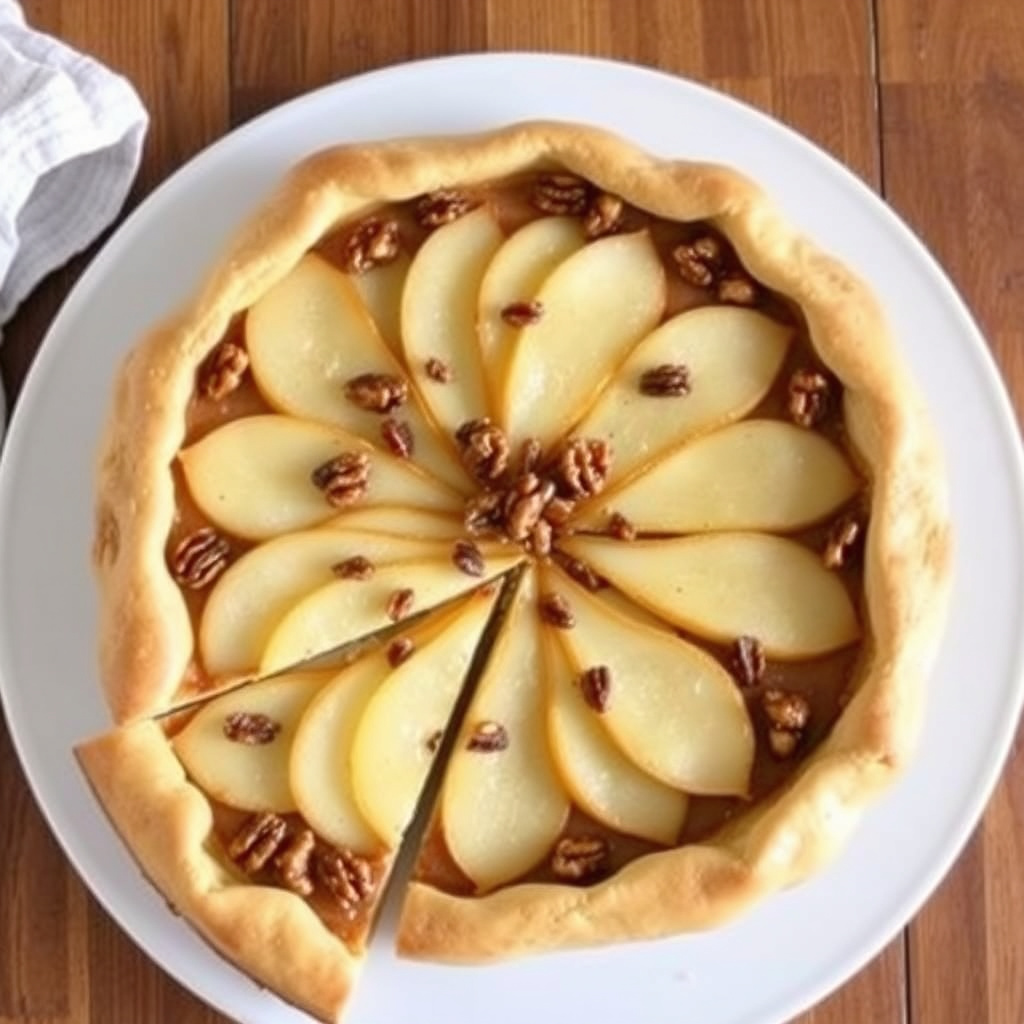 Pæretarte Tatin med valnøtter