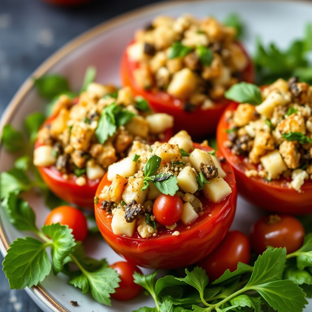 Panzanella-fylte gamle tomater
