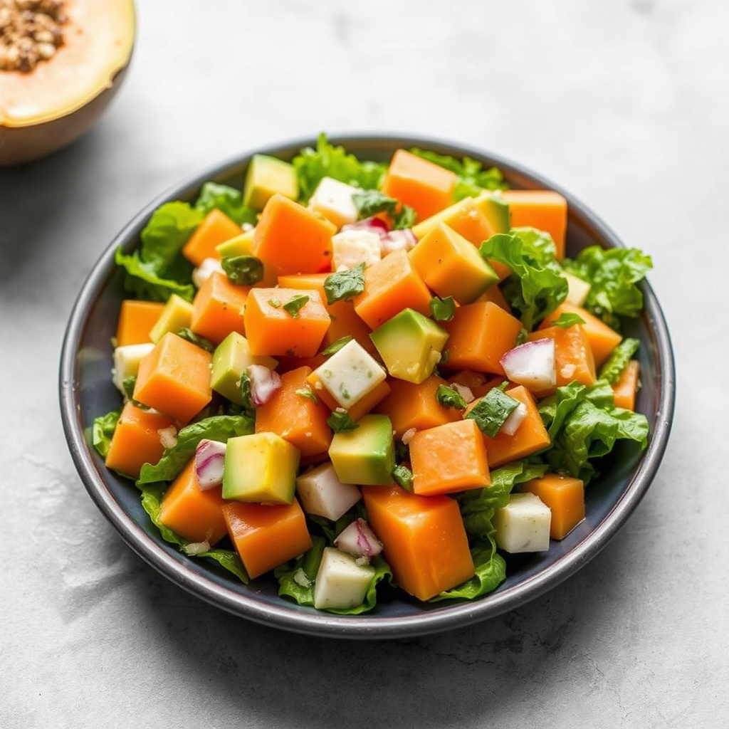 Papaya- og avokadoblanding