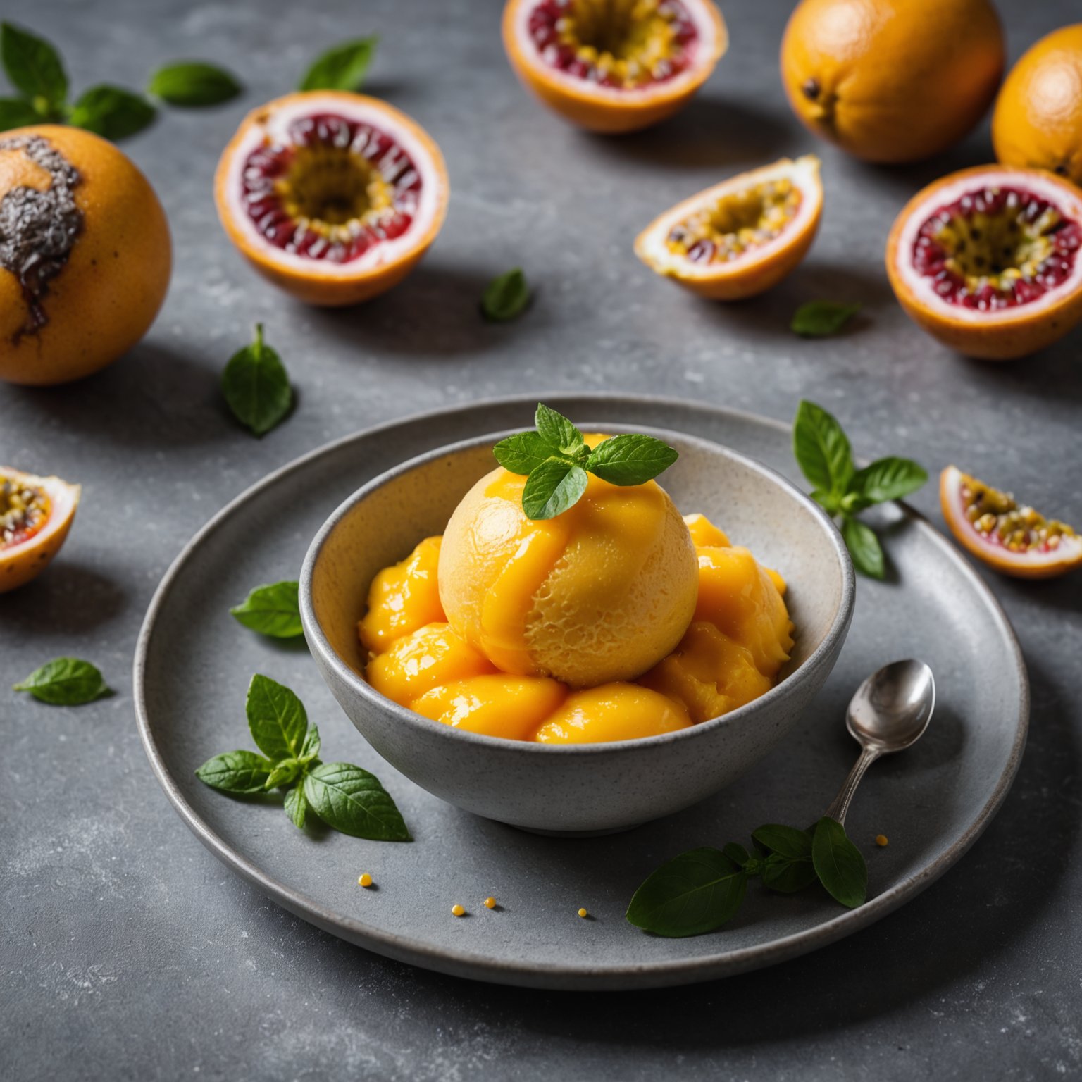 Parcha Sorbet, den Hornede Dorset Primavera Passionfrukt Sorbet